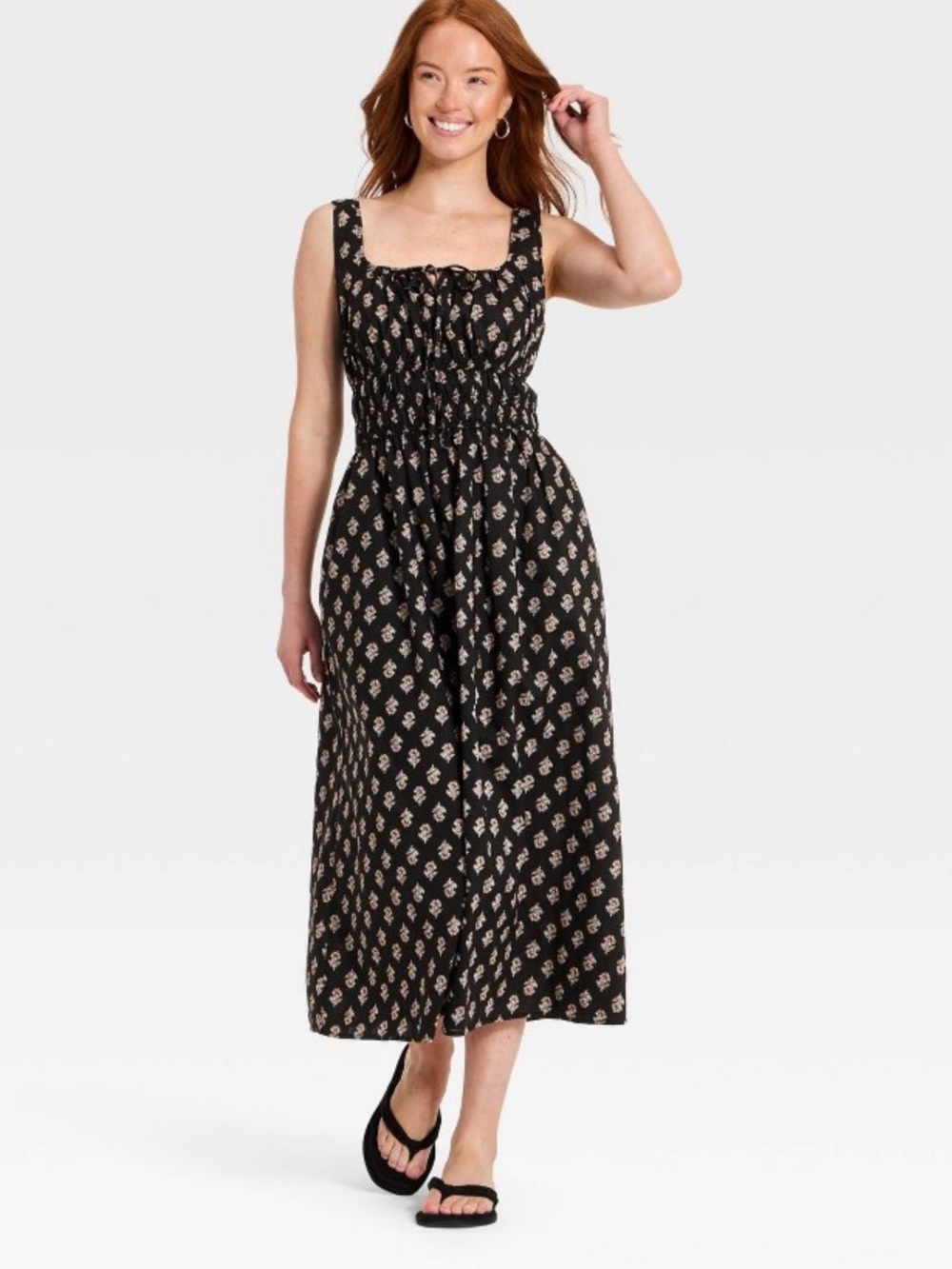 Cotton midi pullover sundress